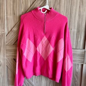 NY & CO Pink Argyle Women's Sweater